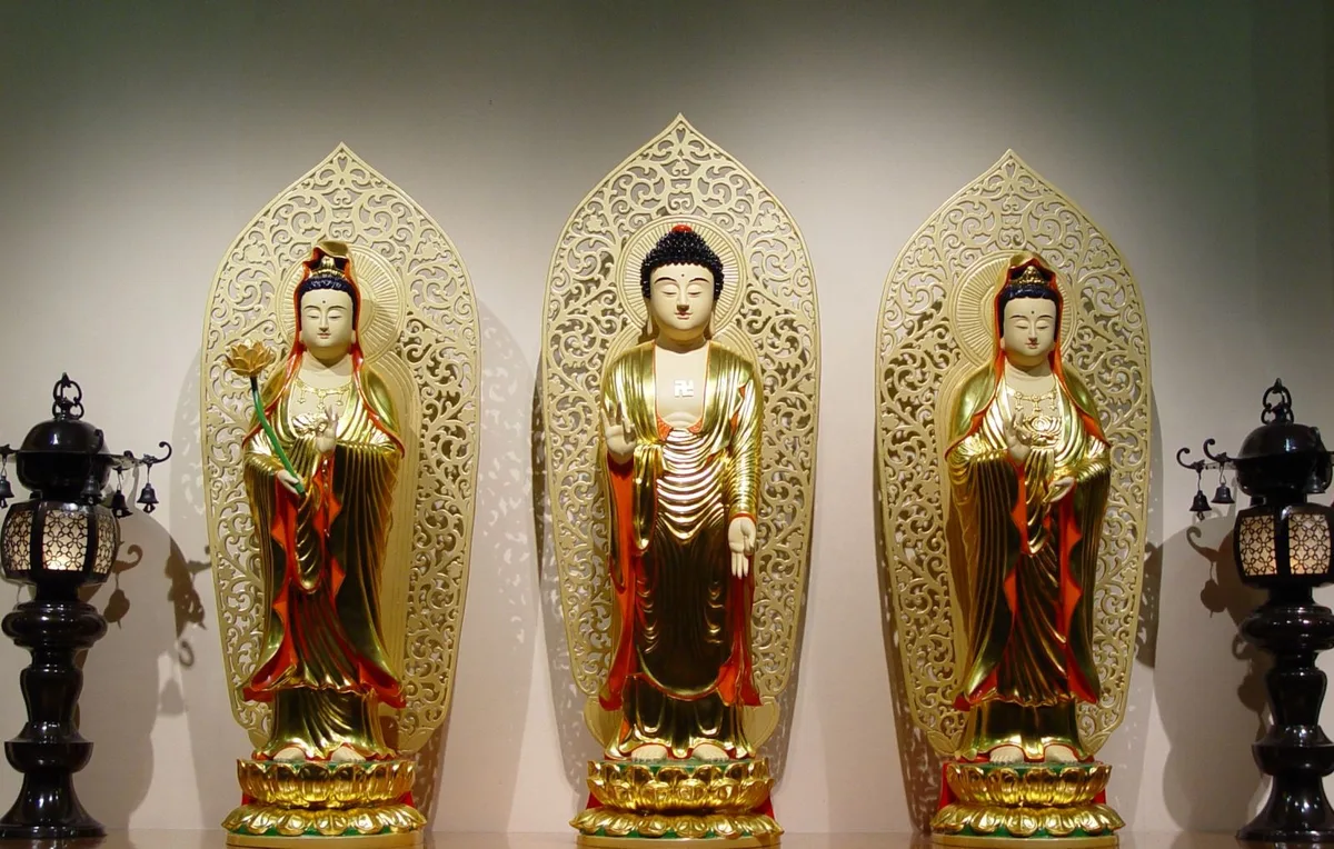 圖:法鼓山基金會 · 內政部同意使用(2026-08-06);條件為標示資料來源連結(內政部全國宗教資訊網) 法鼓山西方三聖