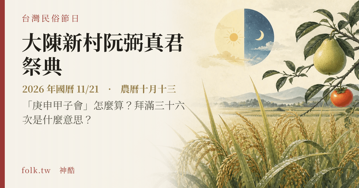 大陳新村阮弼真君祭典日期與節俗主視覺