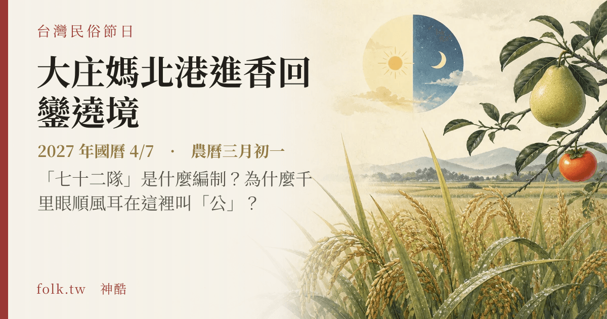 大庄媽北港進香回鑾遶境日期與節俗主視覺