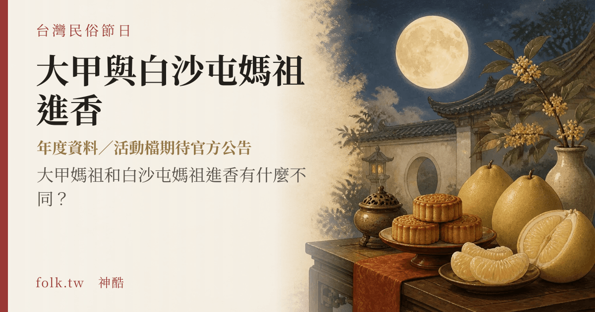 大甲與白沙屯媽祖進香節俗主視覺
