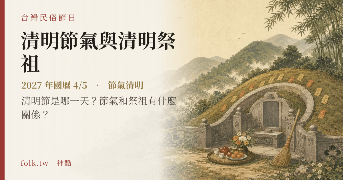 清明節氣與清明祭祖日期與節俗主視覺