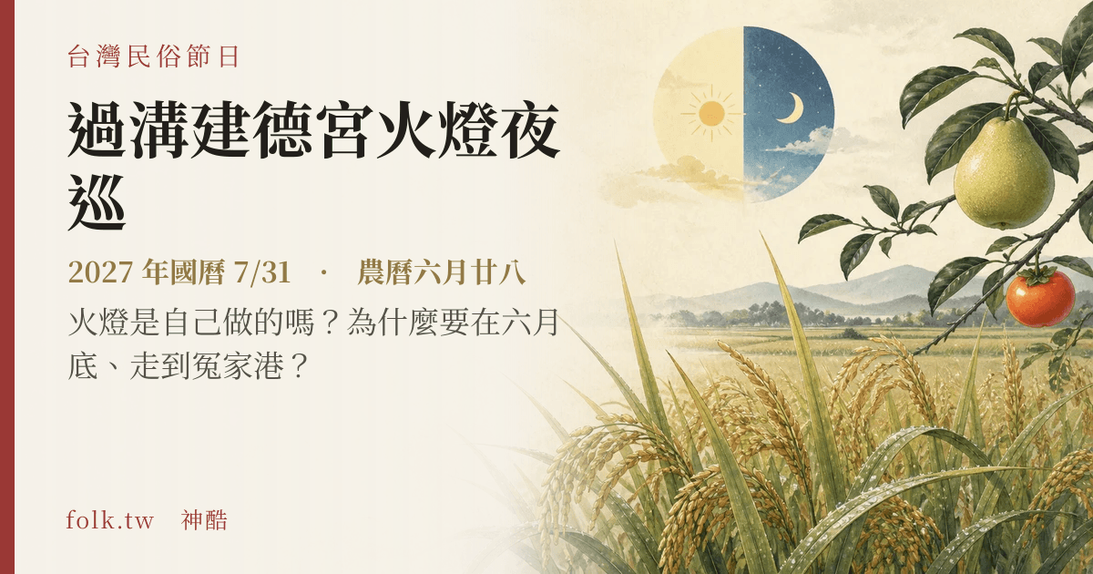 過溝建德宮火燈夜巡日期與節俗主視覺