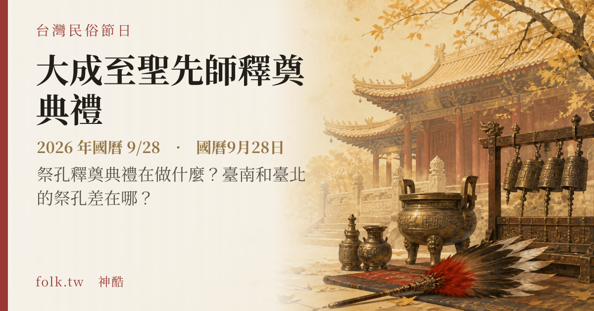 大成至聖先師釋奠典禮日期與節俗主視覺