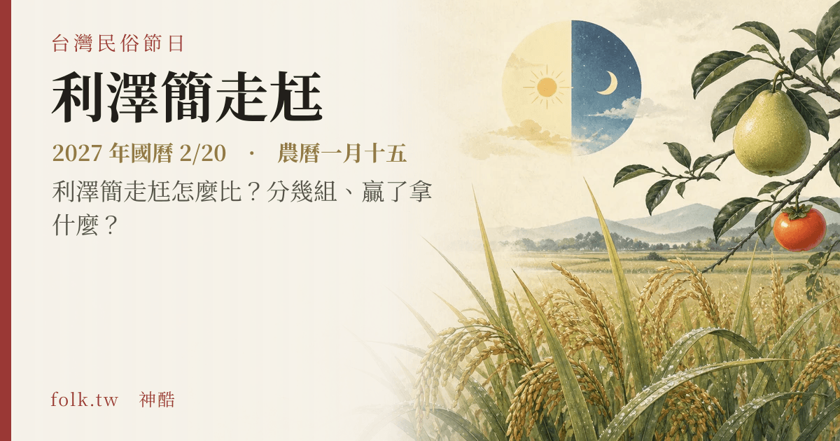 利澤簡走尪日期與節俗主視覺