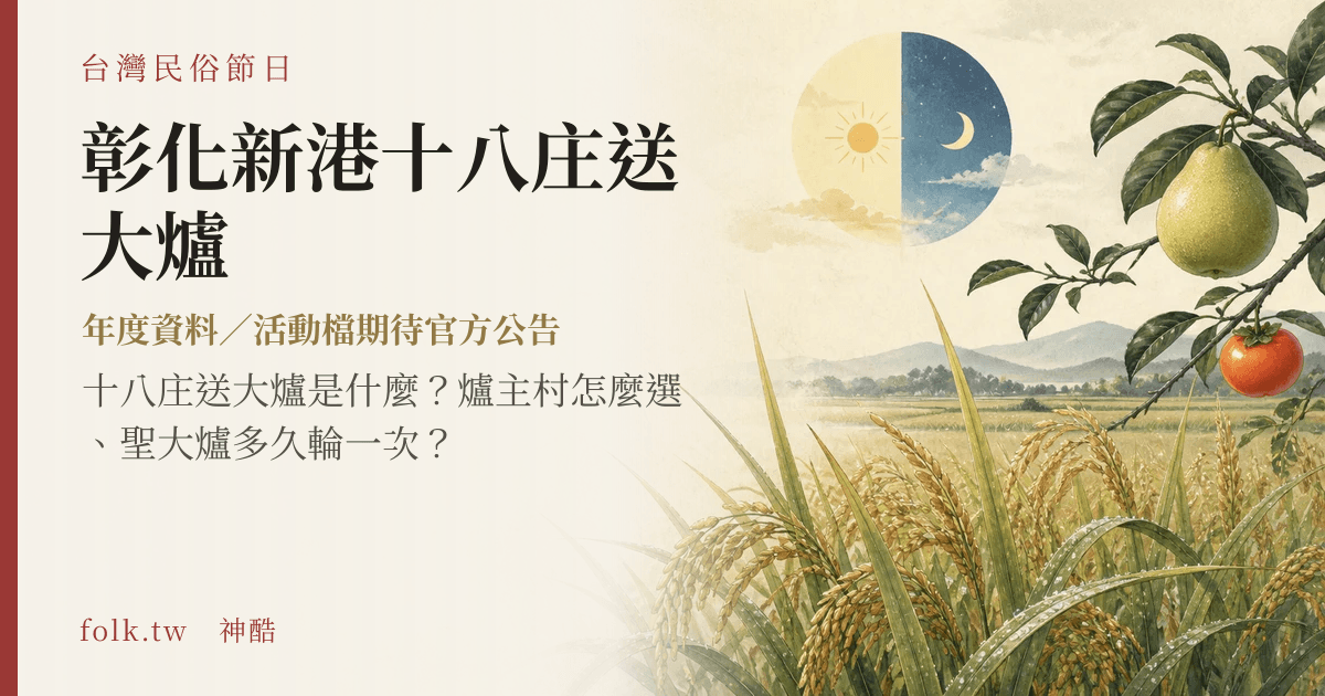 彰化新港十八庄送大爐節俗主視覺