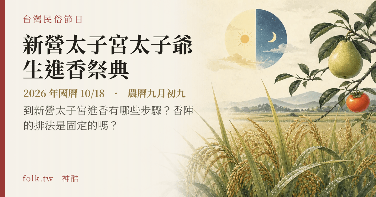 新營太子宮太子爺生進香祭典日期與節俗主視覺