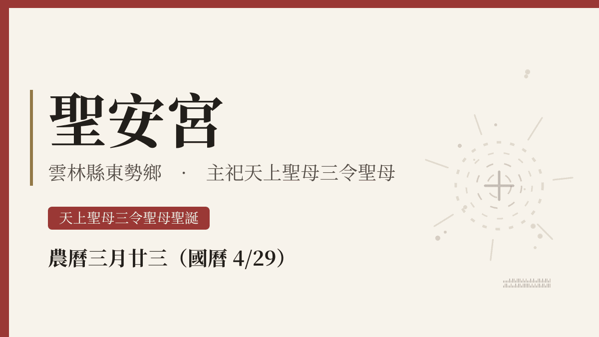 聖安宮宮廟資料卡