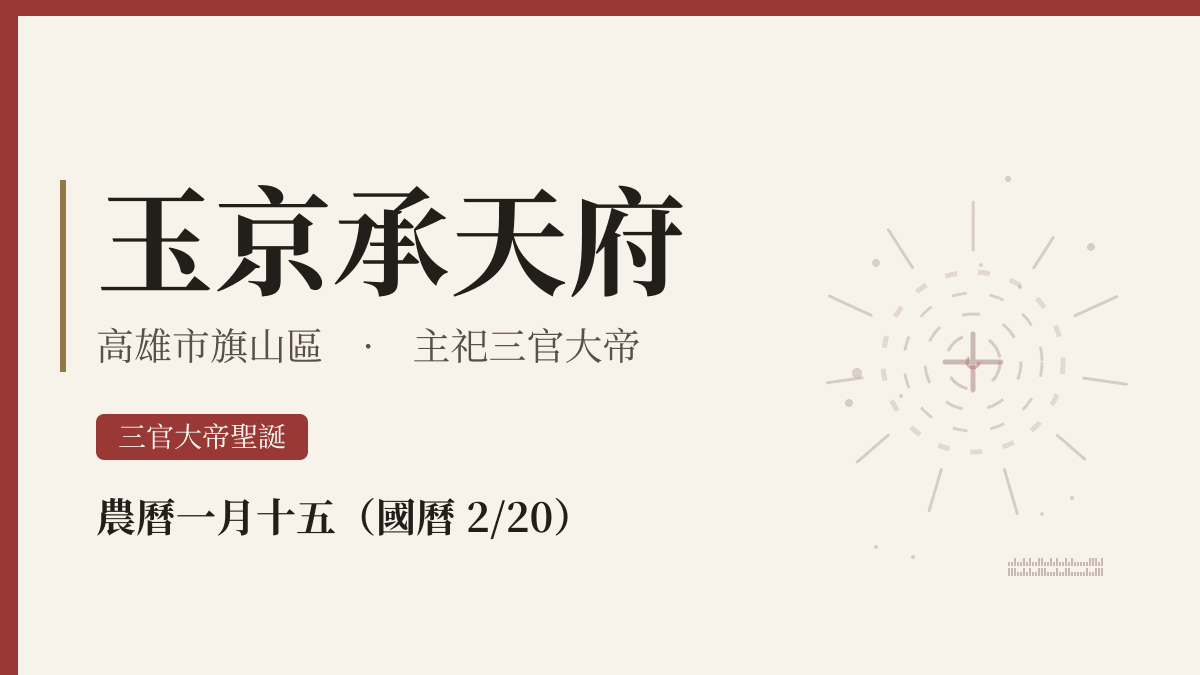 玉京承天府宮廟資料卡