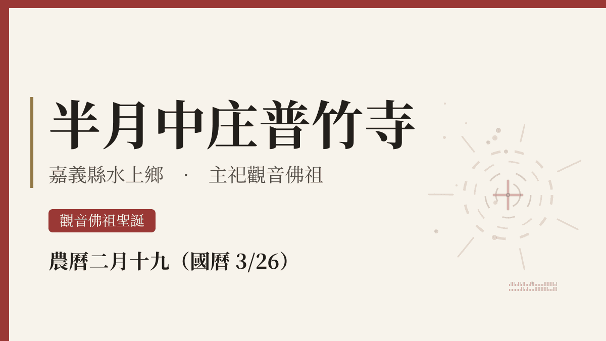 半月中庄普竹寺宮廟資料卡
