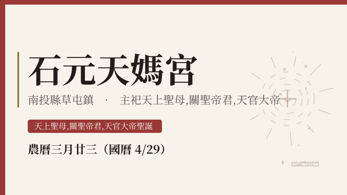 石元天媽宮宮廟資料卡