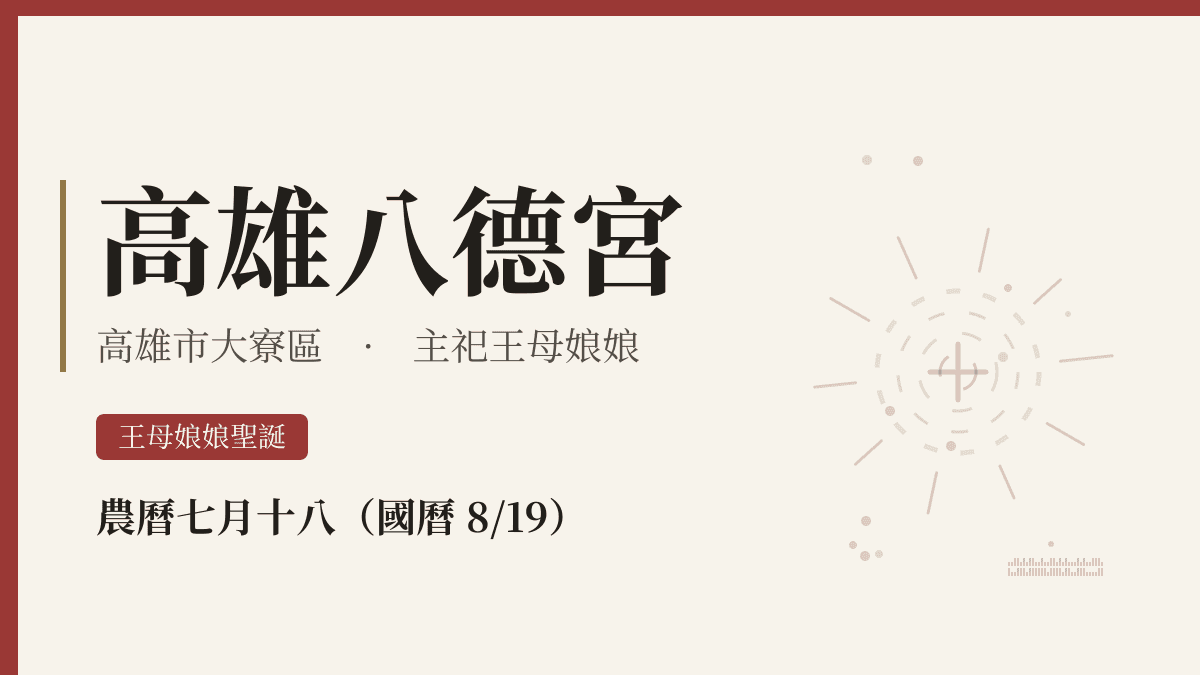 高雄八德宮宮廟資料卡