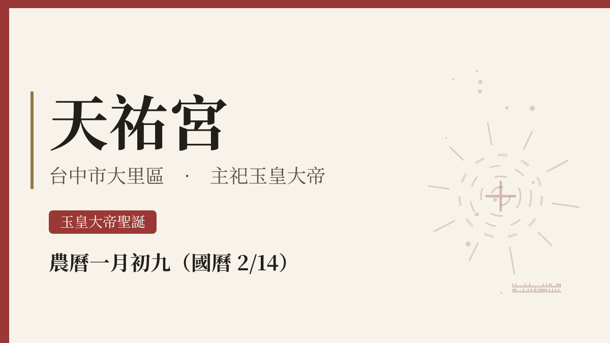 天祐宮宮廟資料卡