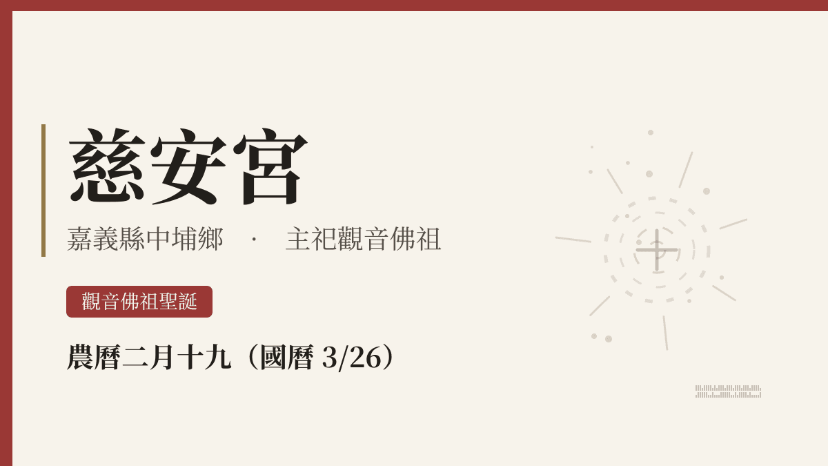 慈安宮宮廟資料卡