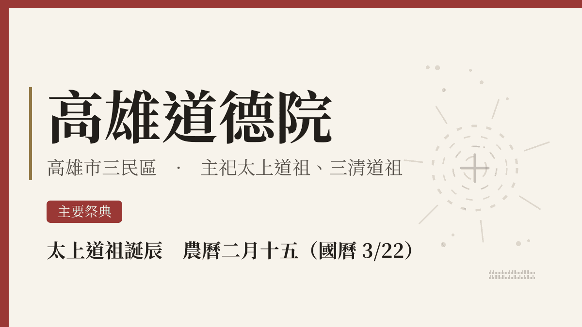 高雄道德院宮廟資料卡