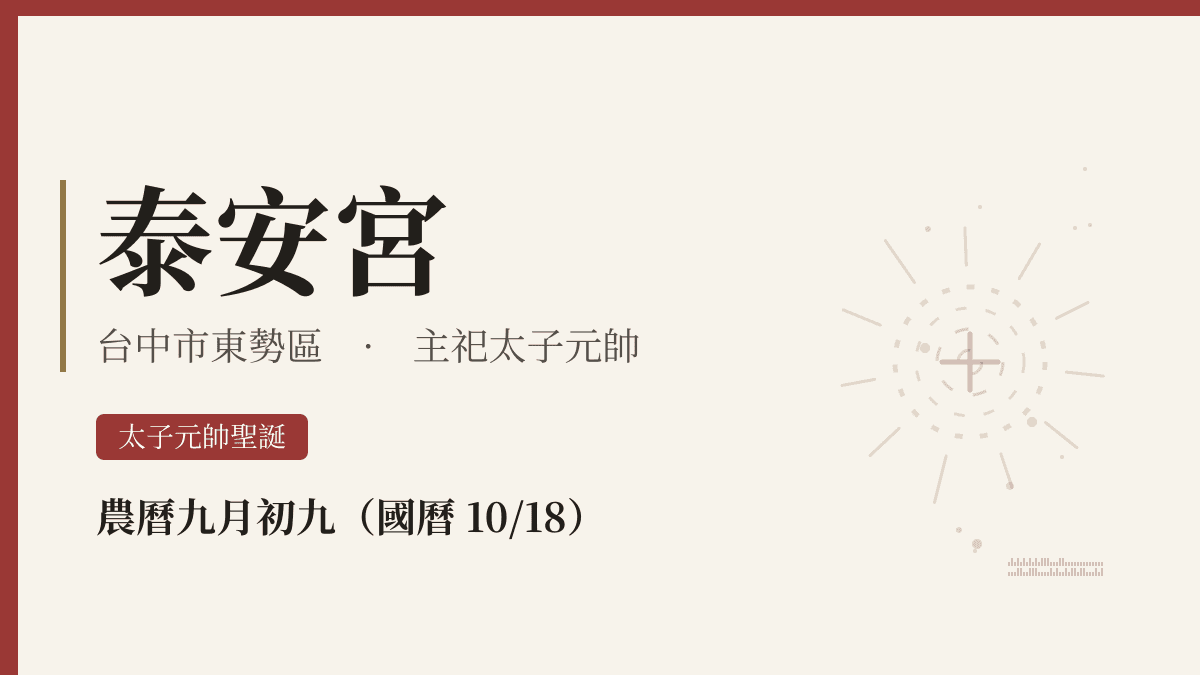 泰安宮宮廟資料卡