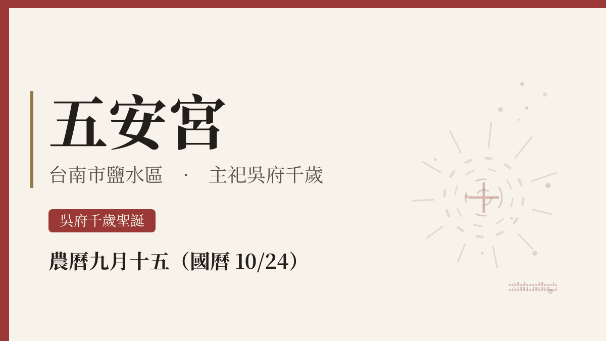 五安宮宮廟資料卡