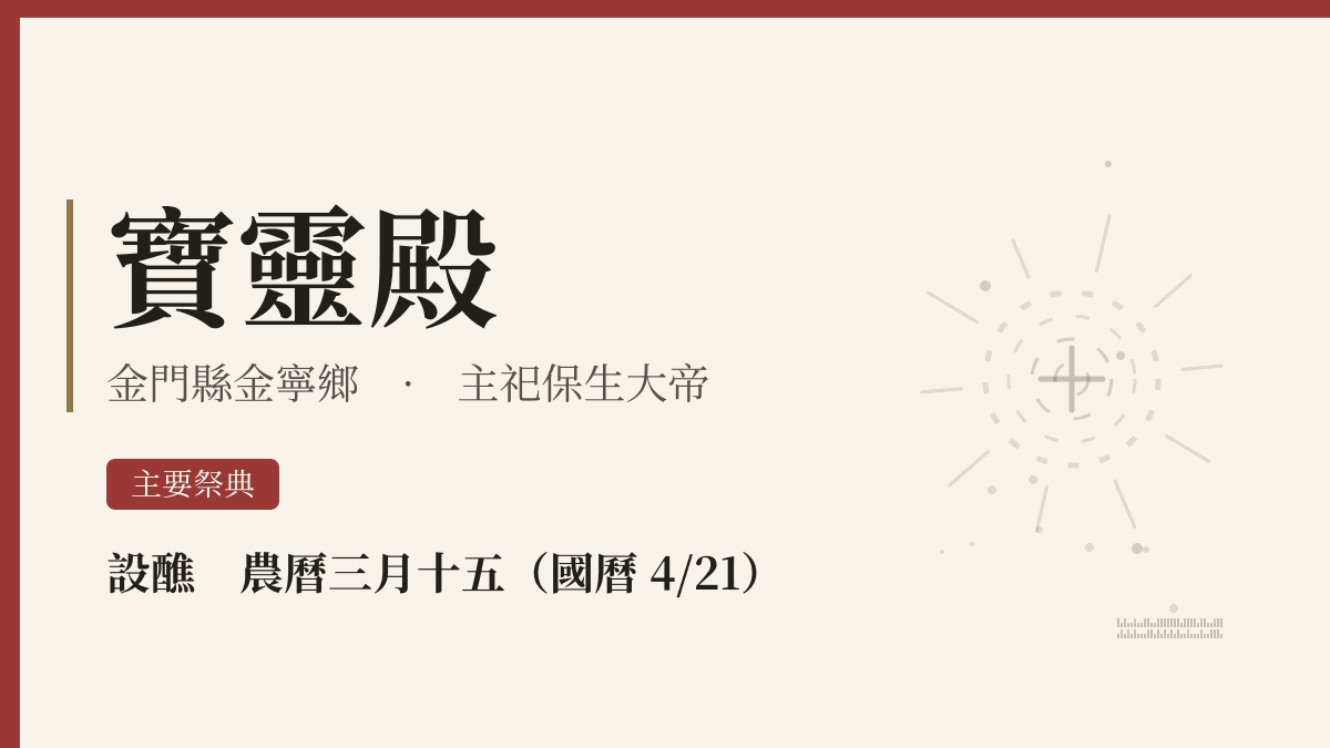 寶靈殿宮廟資料卡