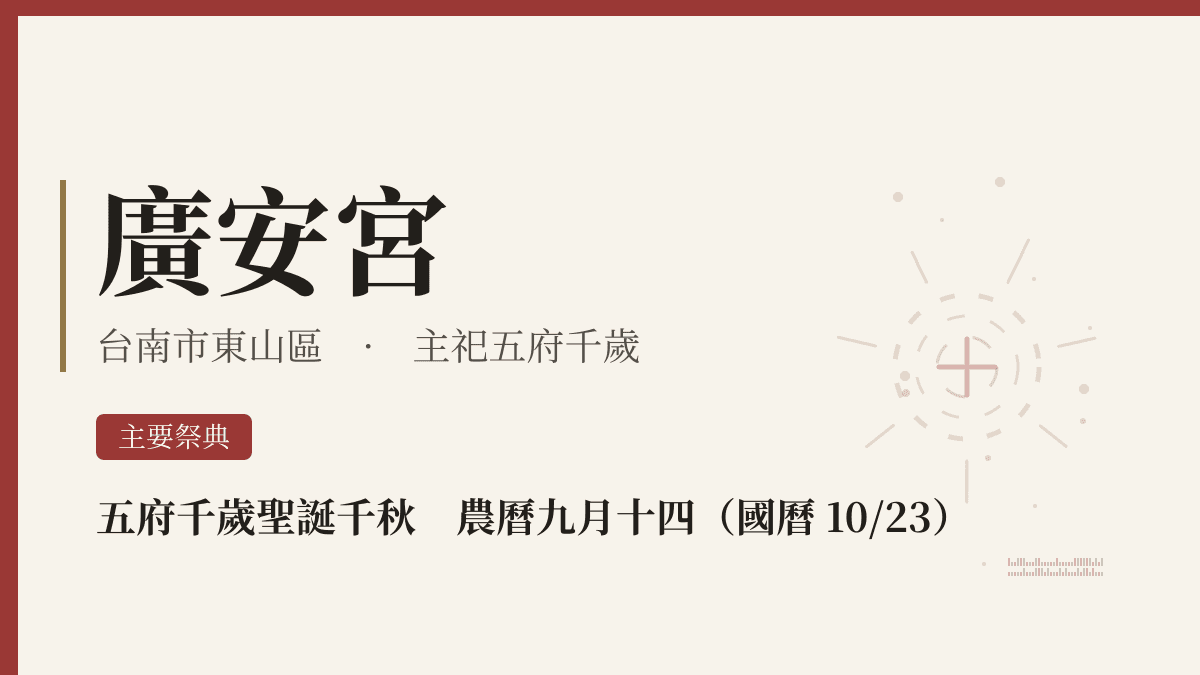 廣安宮宮廟資料卡