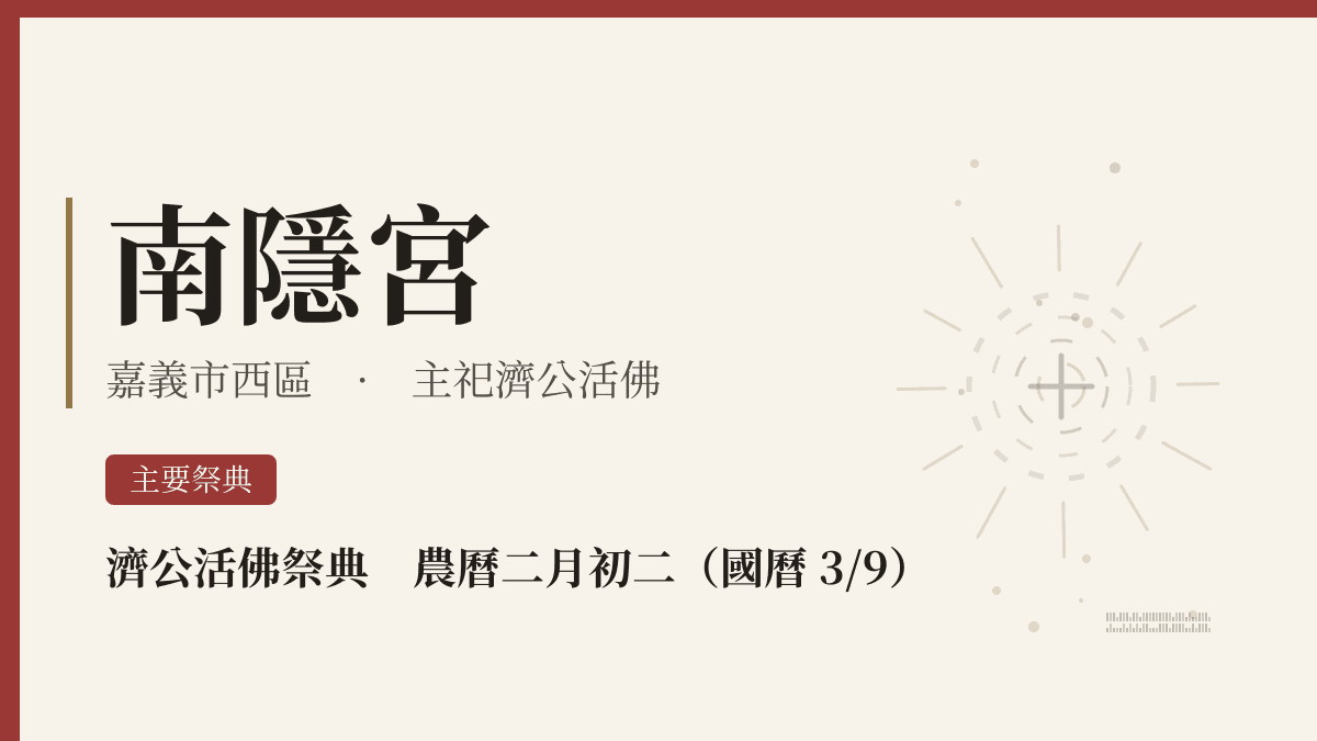 南隱宮宮廟資料卡