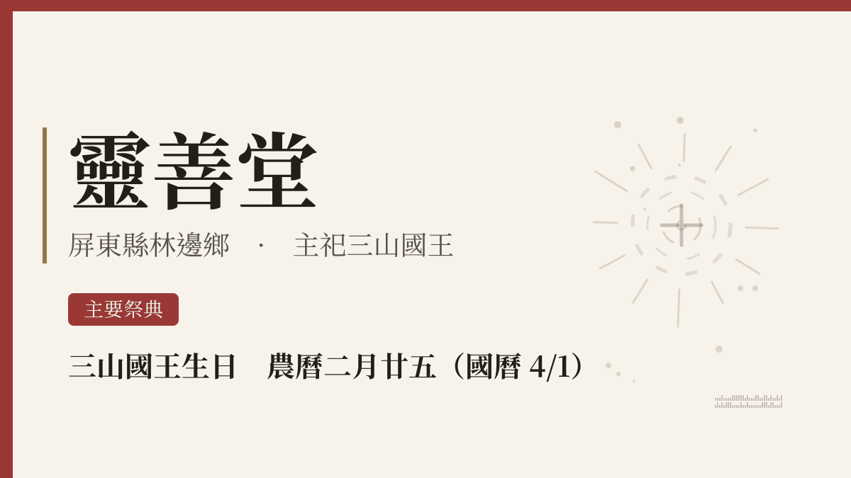 靈善堂宮廟資料卡